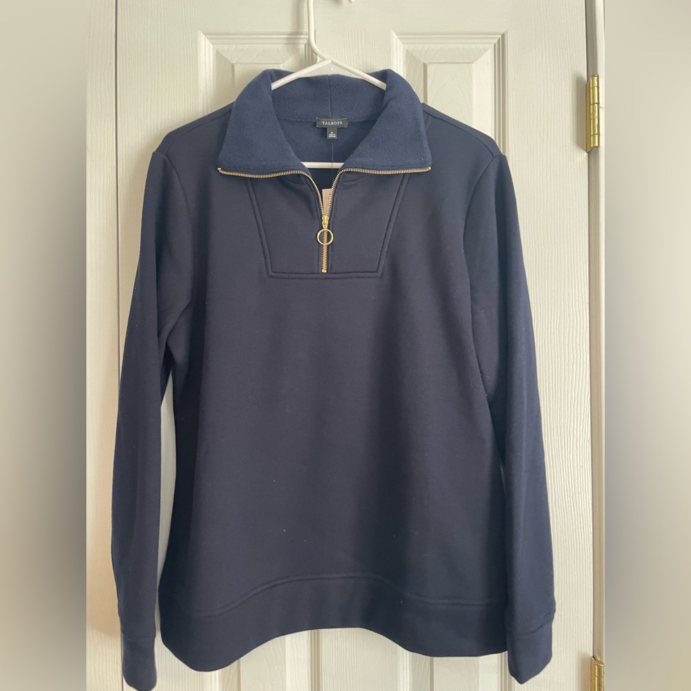 Talbots women’s Navy Blue Zip-Up Sweater/sweatshirt